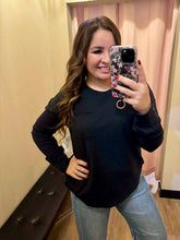 Load image into Gallery viewer, BLACK POCKET LONG SLEEVE