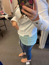 Load image into Gallery viewer, RISEN WHITE FRAYED EDGE JACKET
