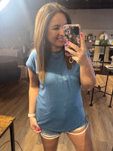 Load image into Gallery viewer, BLUE SHORT SLEEVE TOP