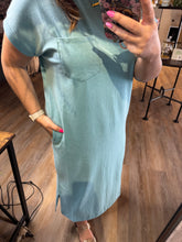 Load image into Gallery viewer, HEATHER TEAL MIDI DRESS