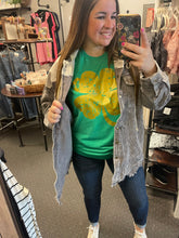 Load image into Gallery viewer, GOLD LEAF CLOVER GRAPHIC TEE