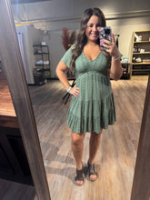 Load image into Gallery viewer, DANIELLE OLIVE SHORT SLEEVE DRESS