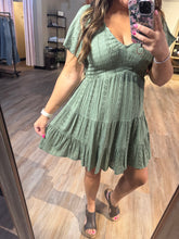 Load image into Gallery viewer, DANIELLE OLIVE SHORT SLEEVE DRESS