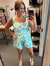 Load image into Gallery viewer, WHITE FLORAL ROMPER