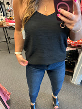 Load image into Gallery viewer, BLACK V-NECK CAMI