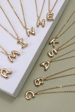 Load image into Gallery viewer, GOLD BUBBLE LETTER NECKLACE