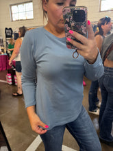 Load image into Gallery viewer, DUSTY BLUE BRUSHED LONG SLEEVE