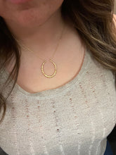 Load image into Gallery viewer, HAMMERED HORSESHOE NECKLACE