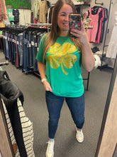 Load image into Gallery viewer, GOLD LEAF CLOVER GRAPHIC TEE