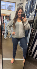Load image into Gallery viewer, GREY VNECK SWEATER