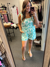 Load image into Gallery viewer, WHITE FLORAL ROMPER