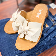 Load image into Gallery viewer, CORKYS ROCK THE BOW TIE IVORY SANDALS
