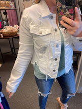 Load image into Gallery viewer, RISEN WHITE FRAYED EDGE JACKET