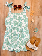 Load image into Gallery viewer, WHITE FLORAL ROMPER