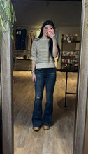 Load image into Gallery viewer, JUDY BLUE JESSIE DARK-WASH MID RISE DISTRESSED FLARE