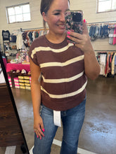 Load image into Gallery viewer, BROWN STRIPED SWEATER
