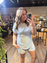 Load image into Gallery viewer, BLUE STRIPE KNIT SET
