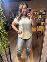 Load image into Gallery viewer, BEIGE CORDED KNIT TOP