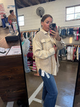 Load image into Gallery viewer, NEUTRAL CORDUROY HOUNDSTOOTH SHACKET