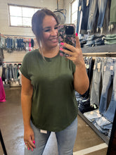 Load image into Gallery viewer, ARMY GREEN SLUB TOP