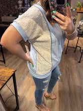 Load image into Gallery viewer, BRIDGERTON BLUE VINTAGE LACE TOP