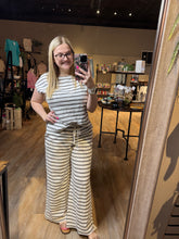 Load image into Gallery viewer, GREY & WHITE KNIT STRIPPED SET