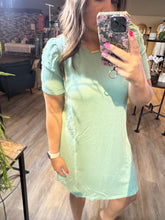 Load image into Gallery viewer, SEAFOAM CORDED MIDI DRESS