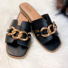 Load image into Gallery viewer, CORKYS BLACK OFF THE CHAIN SANDAL