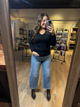Load image into Gallery viewer, CLASSIC BLACK VNECK SWEATER