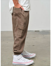 Load image into Gallery viewer, TAN COTTON TWILL JOGGERS