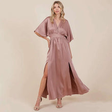 Load image into Gallery viewer, NICOLE SATIN MAXI DRESS