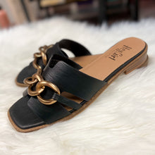 Load image into Gallery viewer, CORKYS BLACK OFF THE CHAIN SANDAL