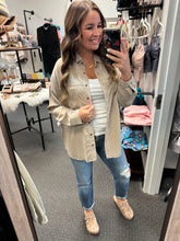 Load image into Gallery viewer, OVERSIZED TAUPE TENCEL SHIRT