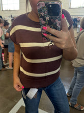 Load image into Gallery viewer, BROWN STRIPED SWEATER