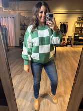 Load image into Gallery viewer, GREEN CHECKERED SWEATER