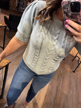 Load image into Gallery viewer, SEAFOAM CHUNKY CABLE KNIT TOP