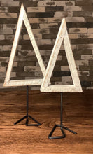 Load image into Gallery viewer, WHITE WOODEN TREES ON STANDS (SET OF 2)