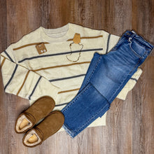 Load image into Gallery viewer, CREAM STRIPED SWEATER