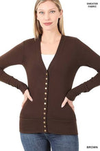 Load image into Gallery viewer, SNAP BUTTON CARDIGAN