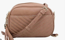 Load image into Gallery viewer, V-STITCHED TASSLE CROSSBODY