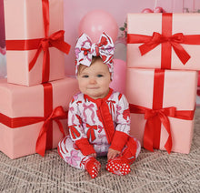 Load image into Gallery viewer, ROSIE BOW RUFFLE ROMPER