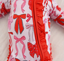Load image into Gallery viewer, ROSIE BOW RUFFLE ROMPER