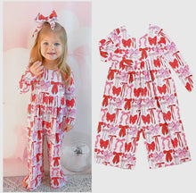 Load image into Gallery viewer, ROSIE BOW WIDE LEG ROMPER