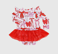 Load image into Gallery viewer, ROSIE RED TUTU TULLE BOW DRESS