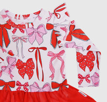 Load image into Gallery viewer, ROSIE RED TUTU TULLE BOW DRESS
