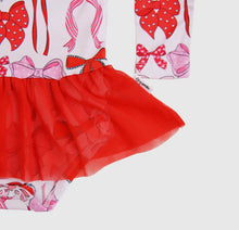 Load image into Gallery viewer, ROSIE RED TUTU TULLE BOW DRESS