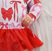 Load image into Gallery viewer, ROSIE RED TUTU TULLE BOW DRESS