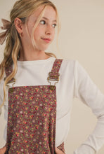 Load image into Gallery viewer, OLIVIA TWEEN FLORAL OVERALLS