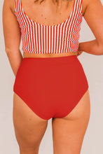 Load image into Gallery viewer, SANDY SHORES HIGH-RISE RED SWIM BOTTOMS
