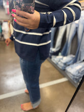 Load image into Gallery viewer, NAVY STRIPED SWEATER
